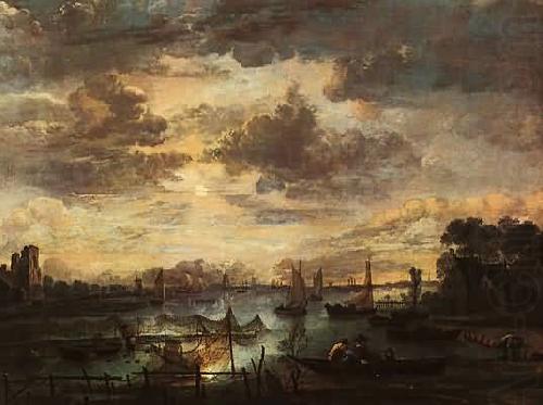 Fishing at Moonlight, Aert van der Neer